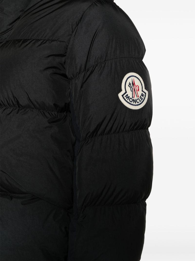 Black Alnair Hooded Quilted Jacket