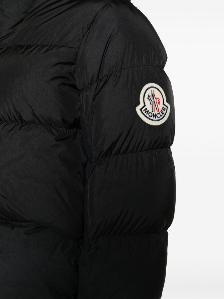Black Alnair Hooded Quilted Jacket