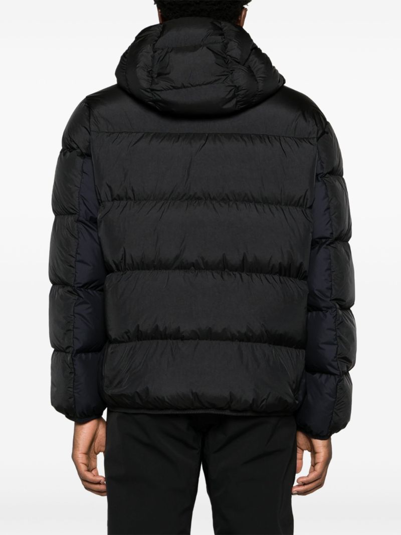 Black Alnair Hooded Quilted Jacket