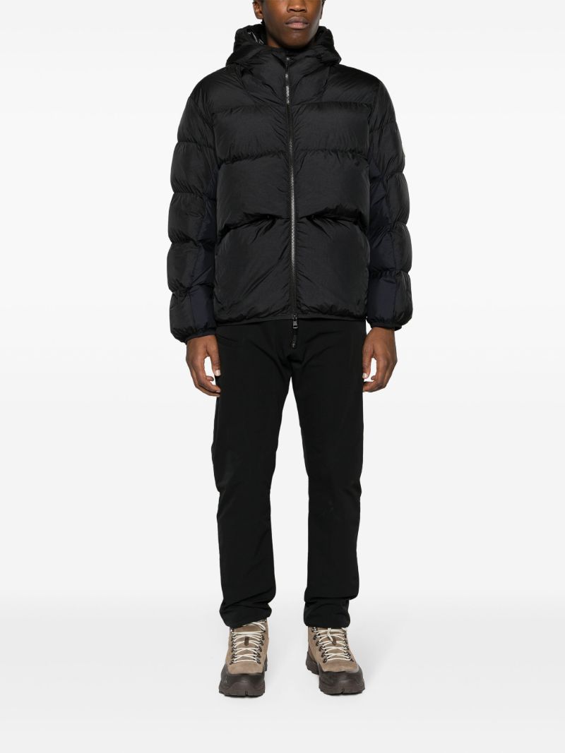 Black Alnair Hooded Quilted Jacket