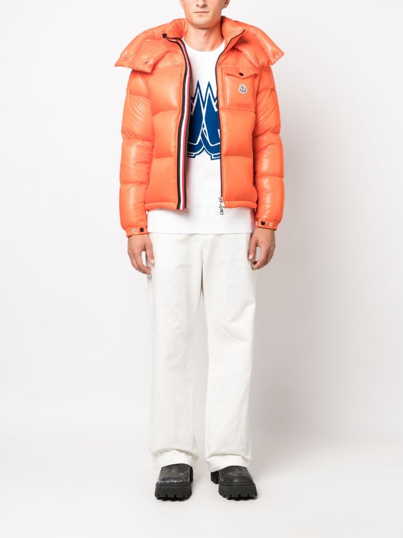 Orange Montbeliard Hooded Puffer Jacket