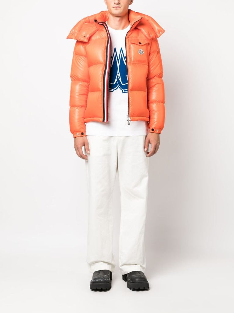 Orange Montbeliard Hooded Puffer Jacket