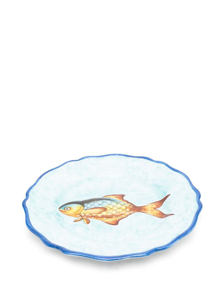 Multicolour Fish Collection Ceramic Dinner Plate Set