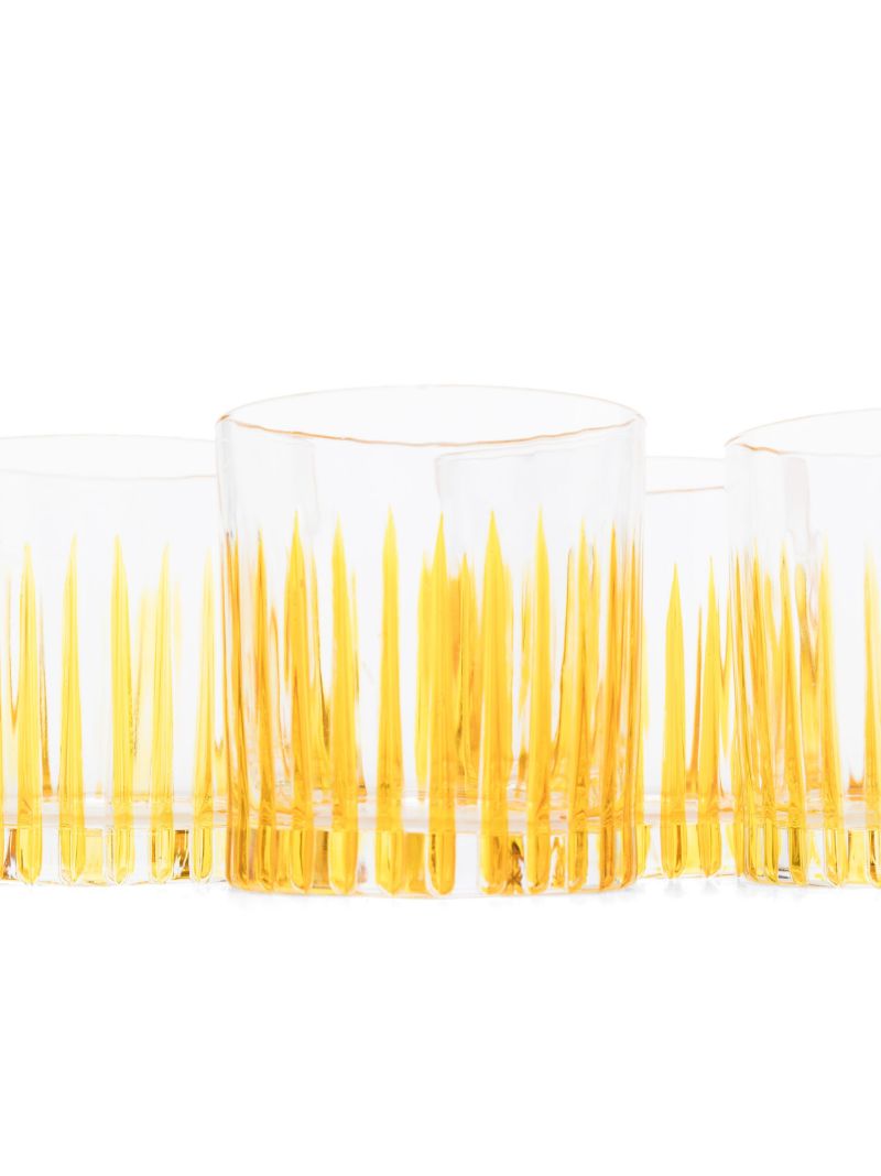 Yellow Crystal Water Glass Set