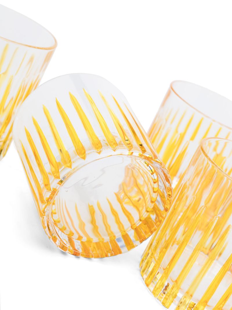 Yellow Crystal Water Glass Set