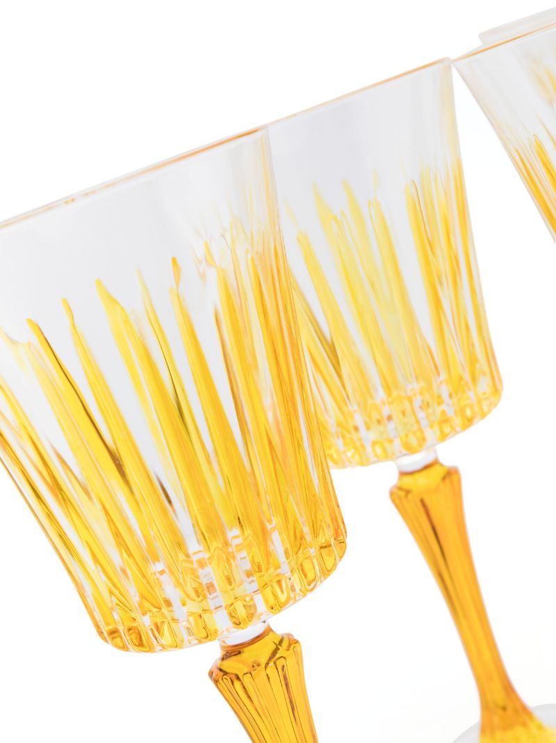 Yellow Crystal Wine Glass Set