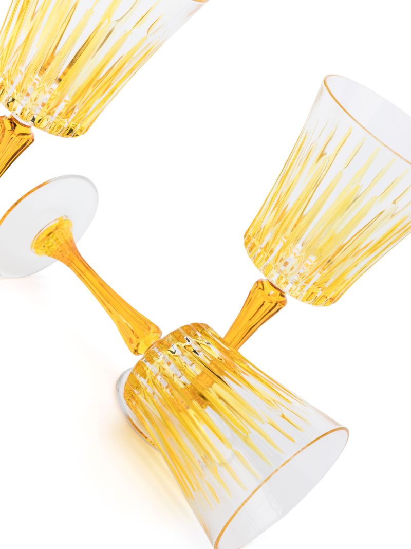 Yellow Crystal Wine Glass Set