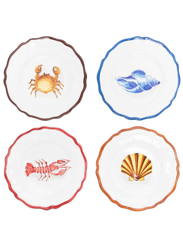 White La Menagerie D'Ã_x0083_Â©tÃ_x0083_Â© Ceramic Salad Plate Set