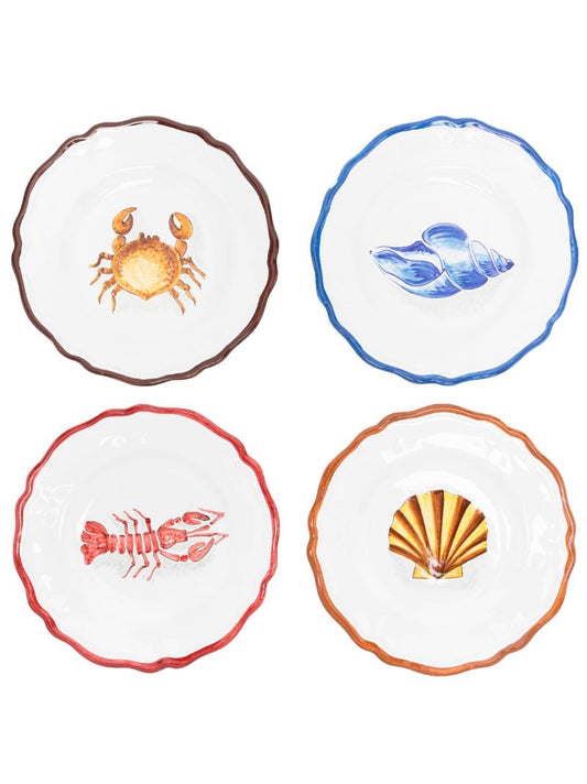 White La Menagerie D'Ã_x0083_Â©tÃ_x0083_Â© Ceramic Salad Plate Set