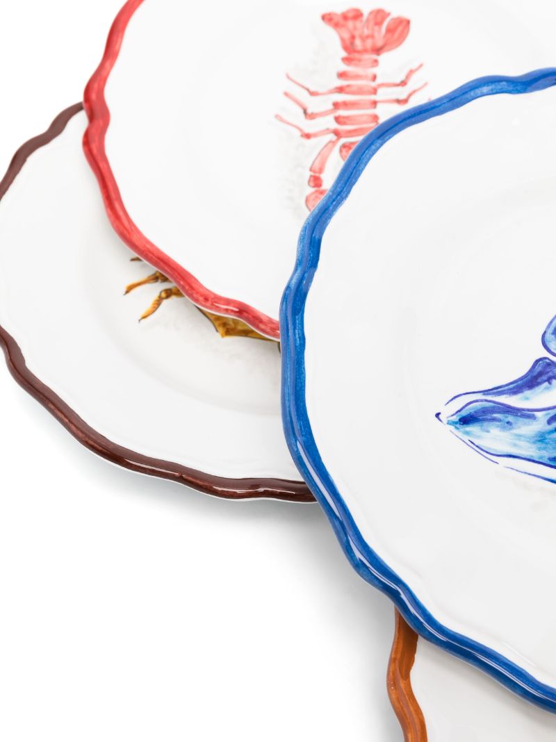 White La Menagerie D'Ã_x0083_Â©tÃ_x0083_Â© Ceramic Salad Plate Set