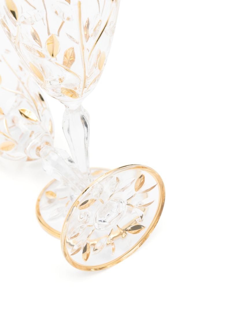 Gold-tone Crystal Glass Set