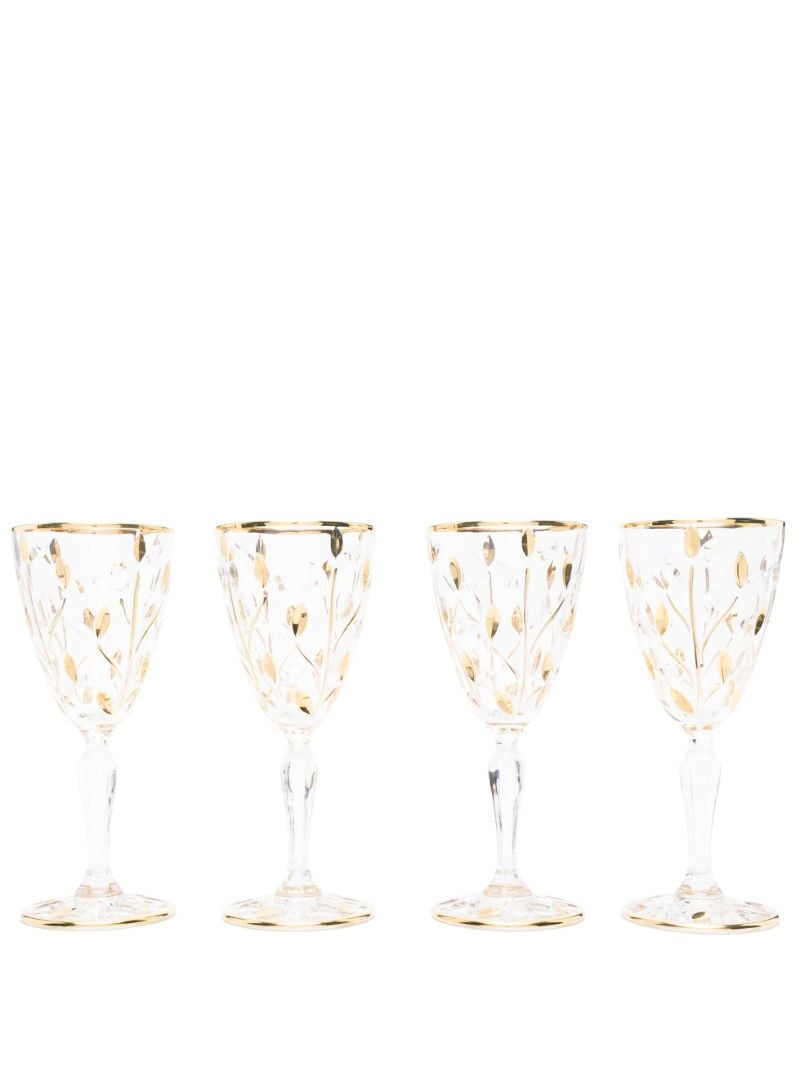 Gold-tone Crystal Glass Set