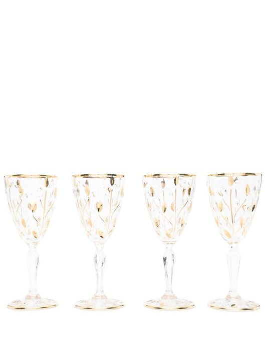Gold-tone Crystal Glass Set