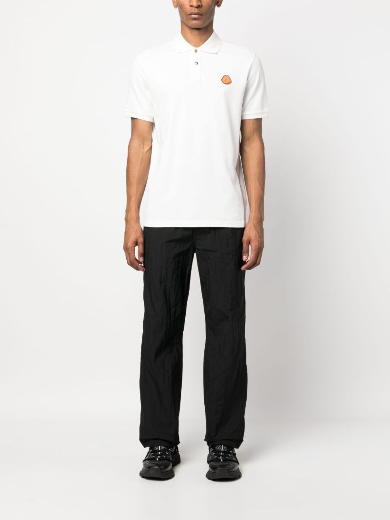 White Logo-appliquÃ_x0083_Â© Cotton Polo Shirt