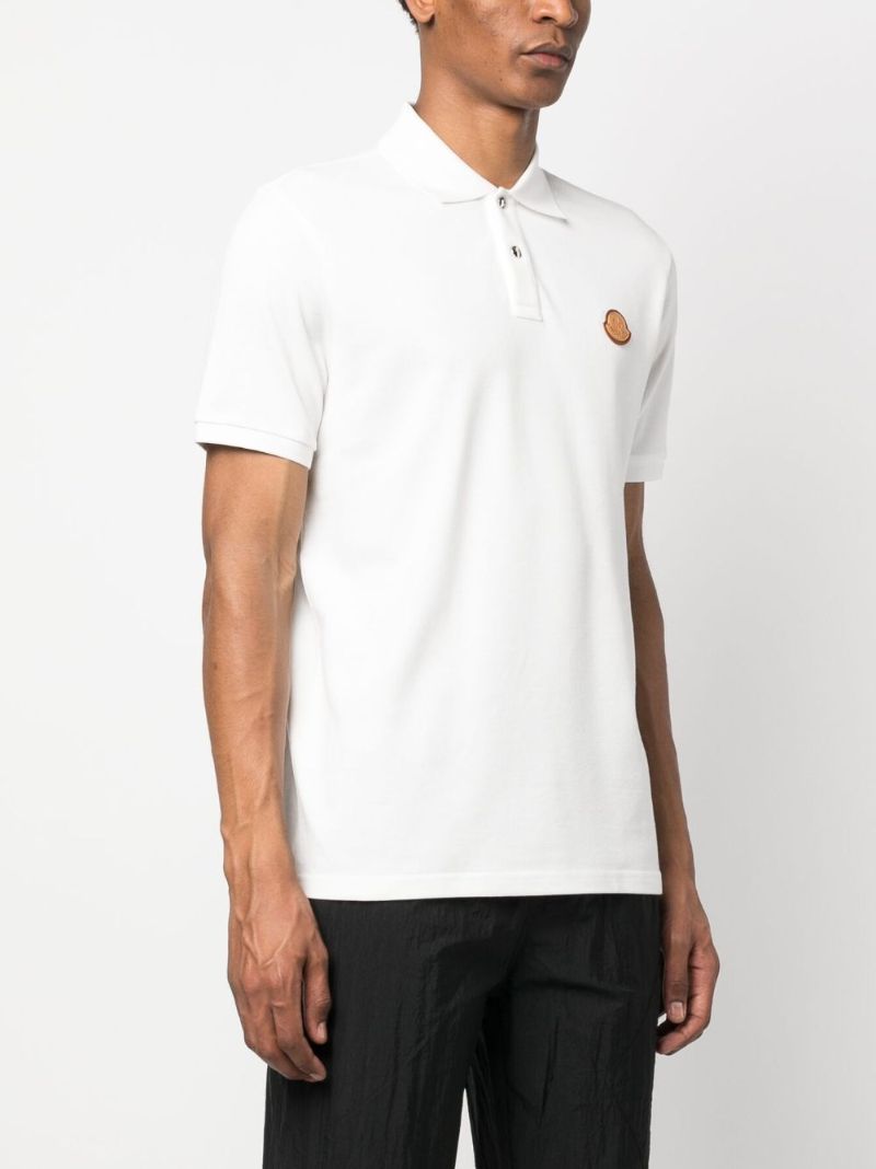 White Logo-appliquÃ_x0083_Â© Cotton Polo Shirt