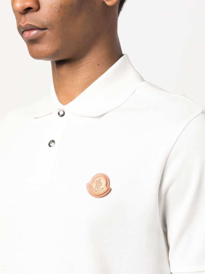 White Logo-appliquÃ_x0083_Â© Cotton Polo Shirt