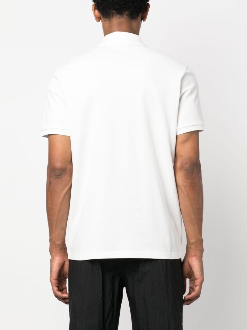 White Logo-appliquÃ_x0083_Â© Cotton Polo Shirt
