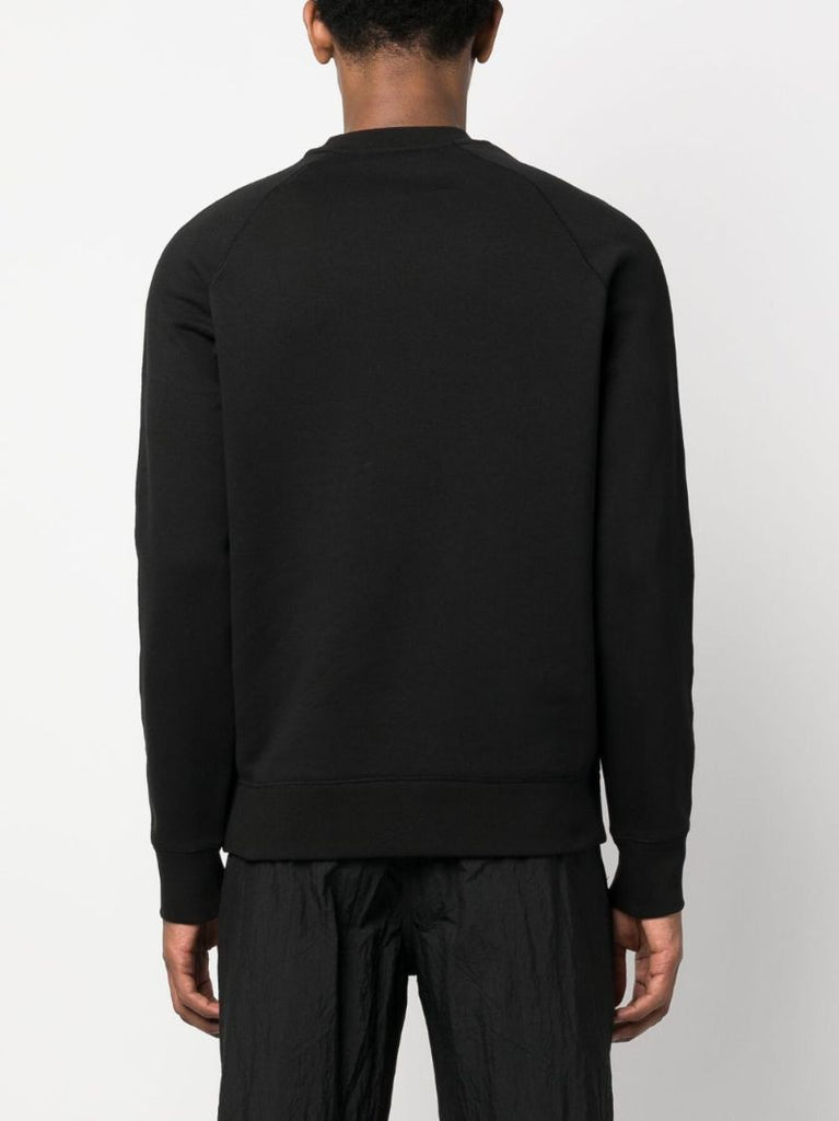 Black Logo-appliquÃ_x0083_Â© Cotton Sweatshirt