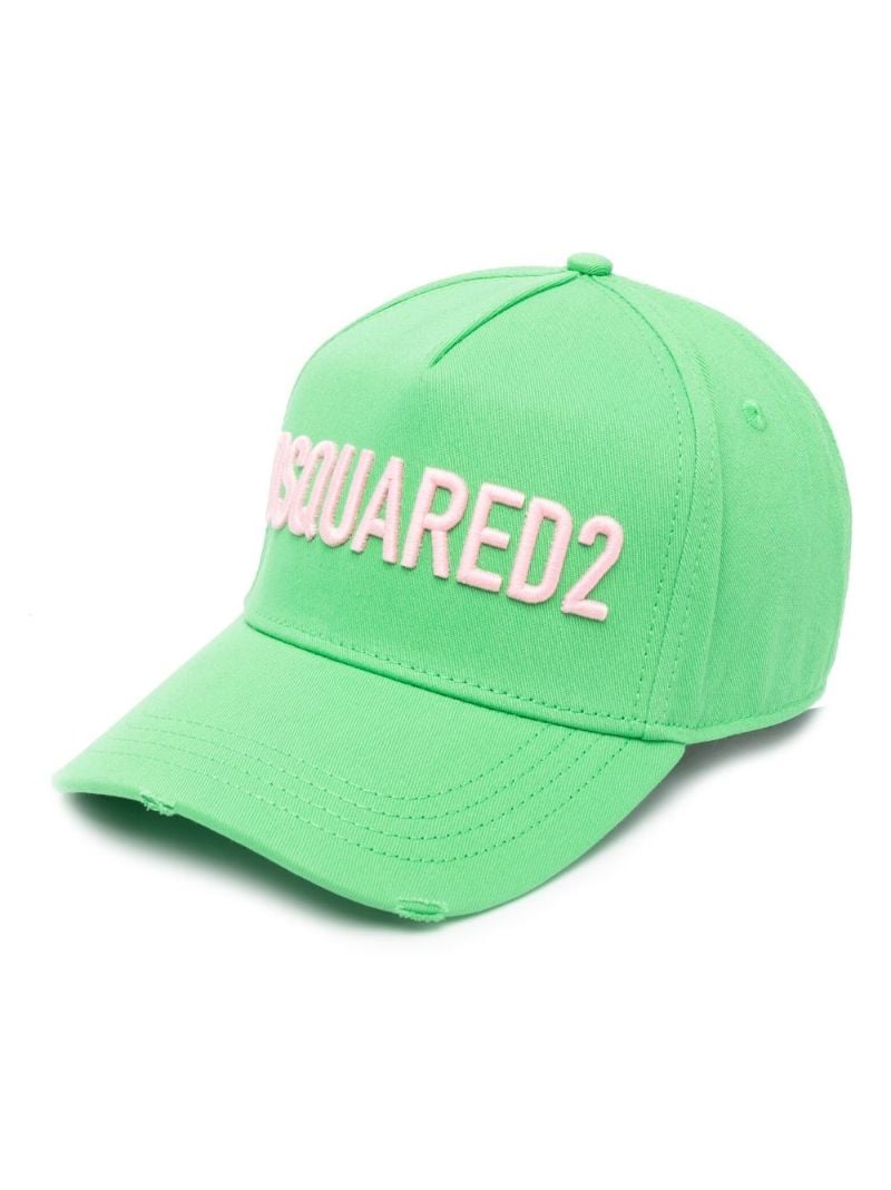 Green Technicolor Logo Cotton Baseball Cap