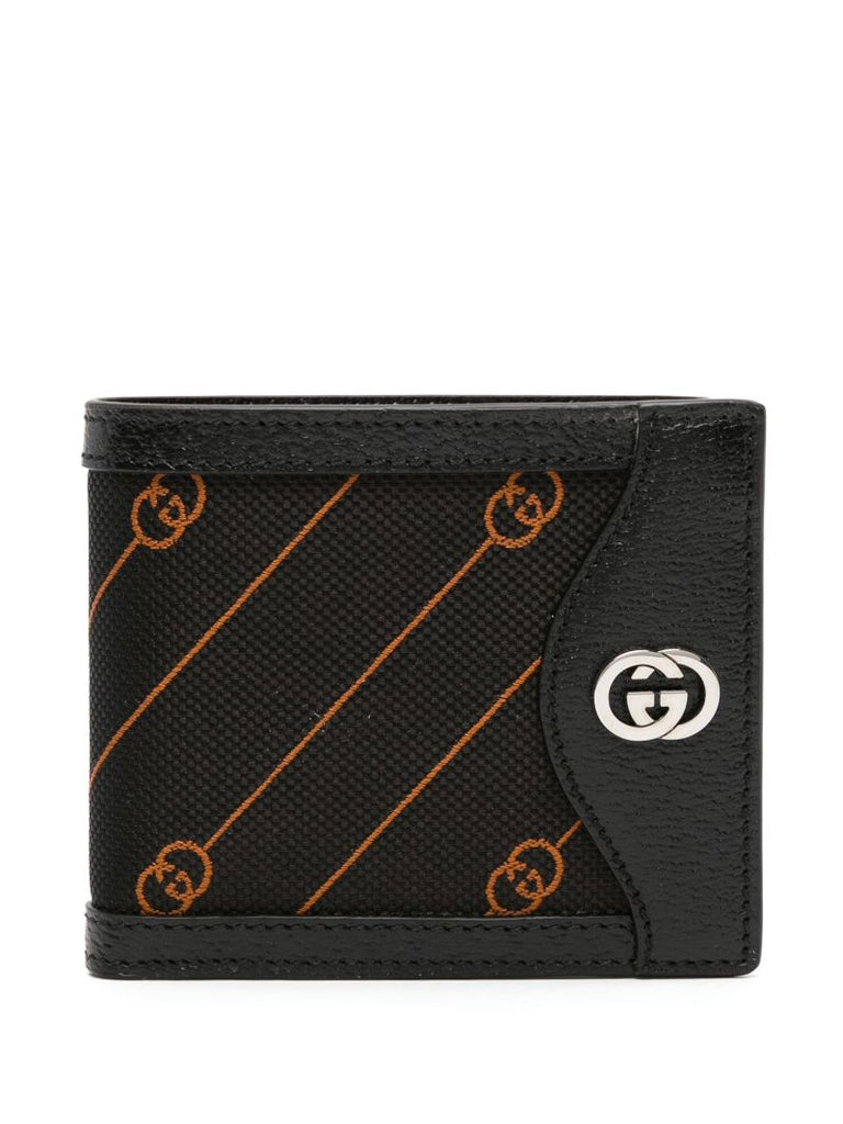 Black Interlocking G Leather Wallet