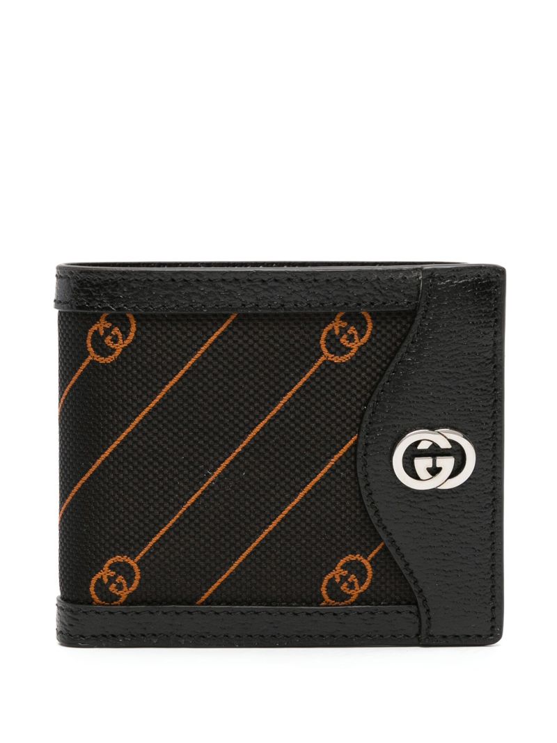 Black Interlocking G Leather Wallet