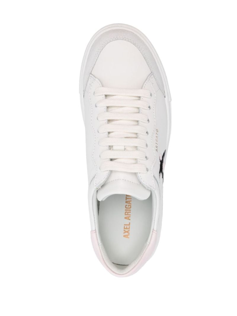 White Clean 90 Embroidered Leather Sneakers
