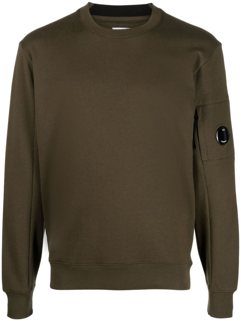 Green Lens-detail Cotton Sweatshirt