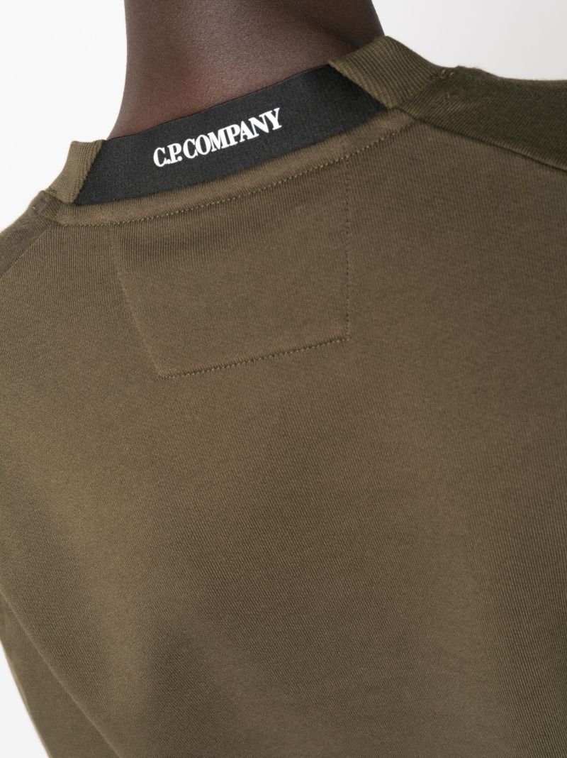 Green Lens-detail Cotton Sweatshirt