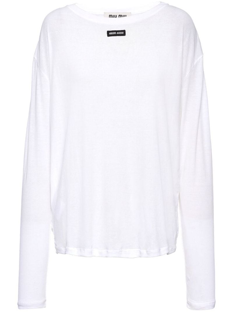 White Logo-patch Cotton T-shirt