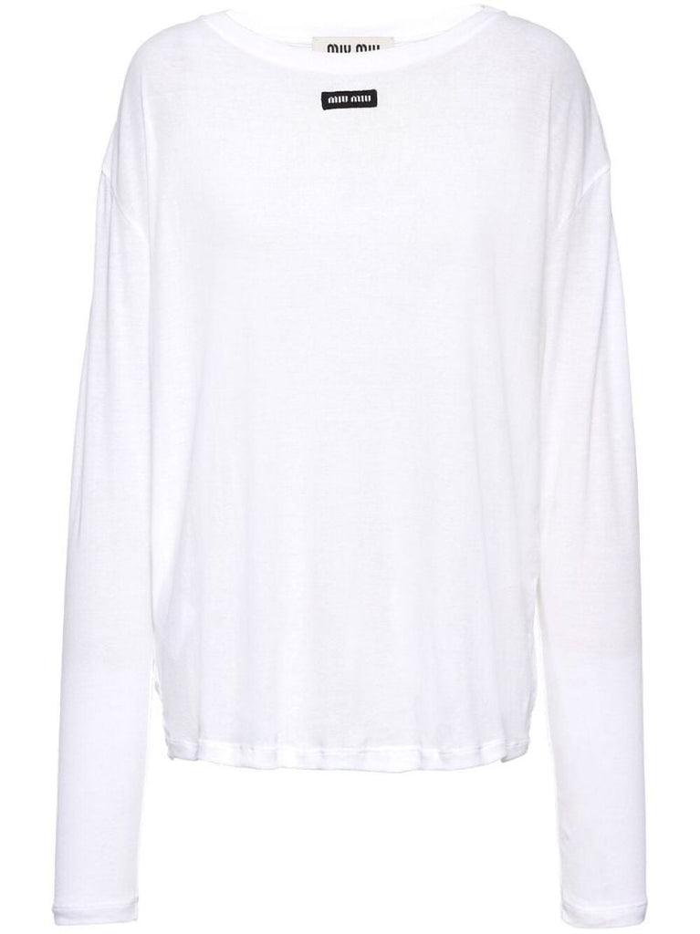 White Logo-patch Cotton T-shirt
