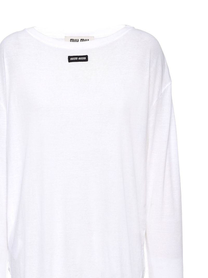 White Logo-patch Cotton T-shirt