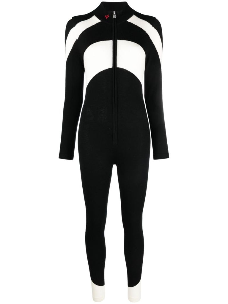 Black Tignes Chevron Star-print Ski Suit