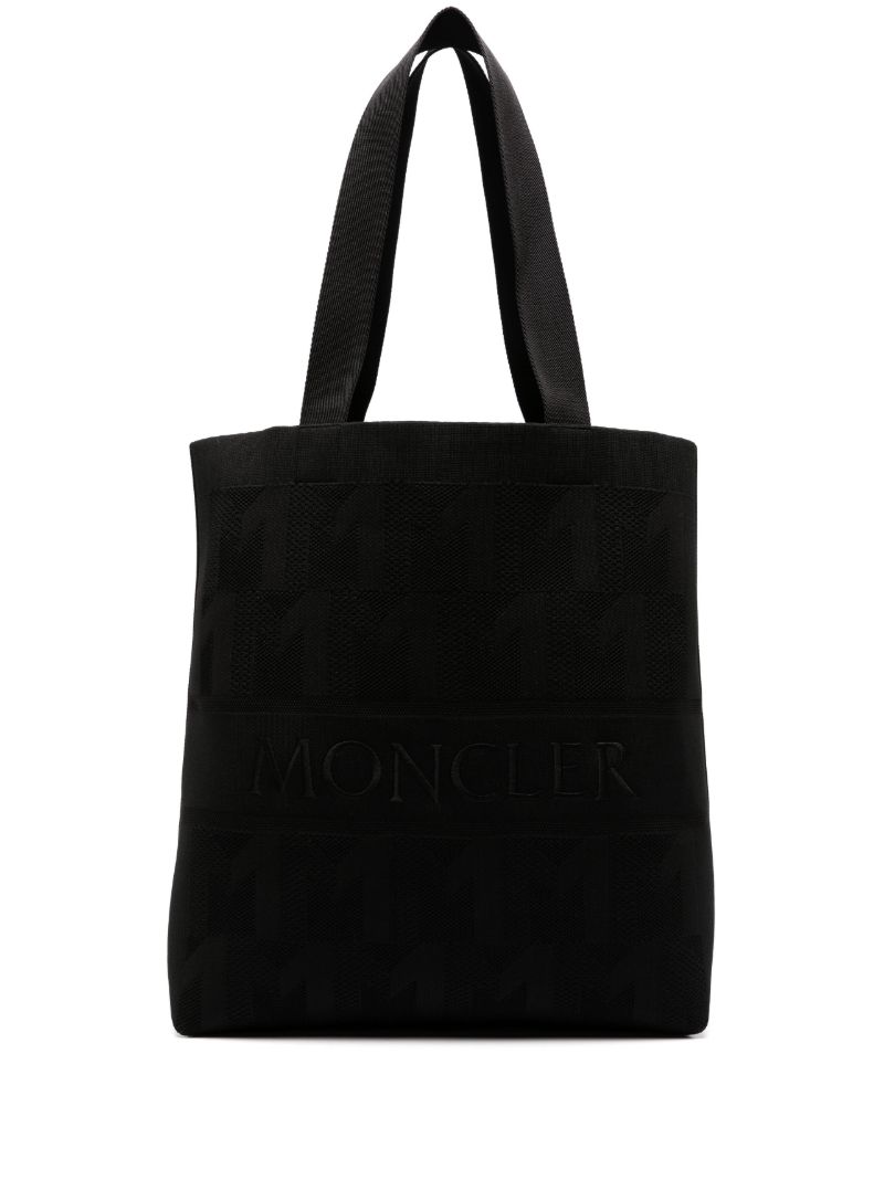 Black Logo-embroidered Tote Bag