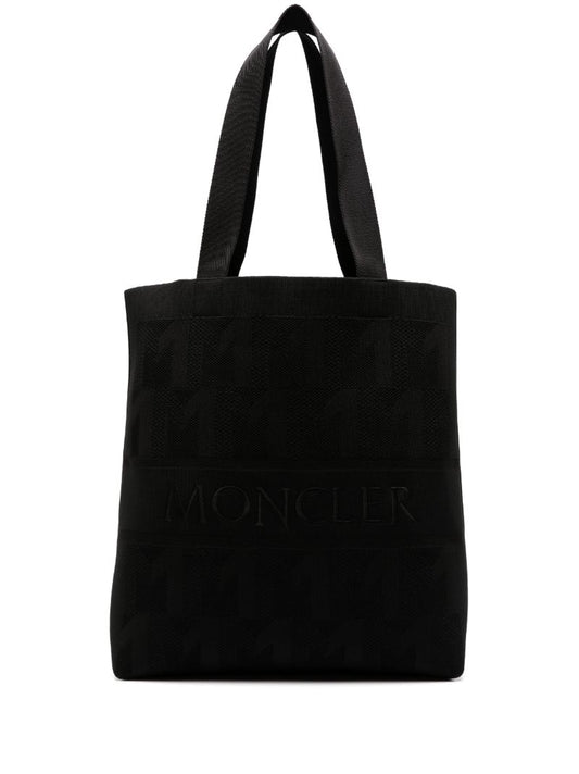 Black Logo-embroidered Tote Bag