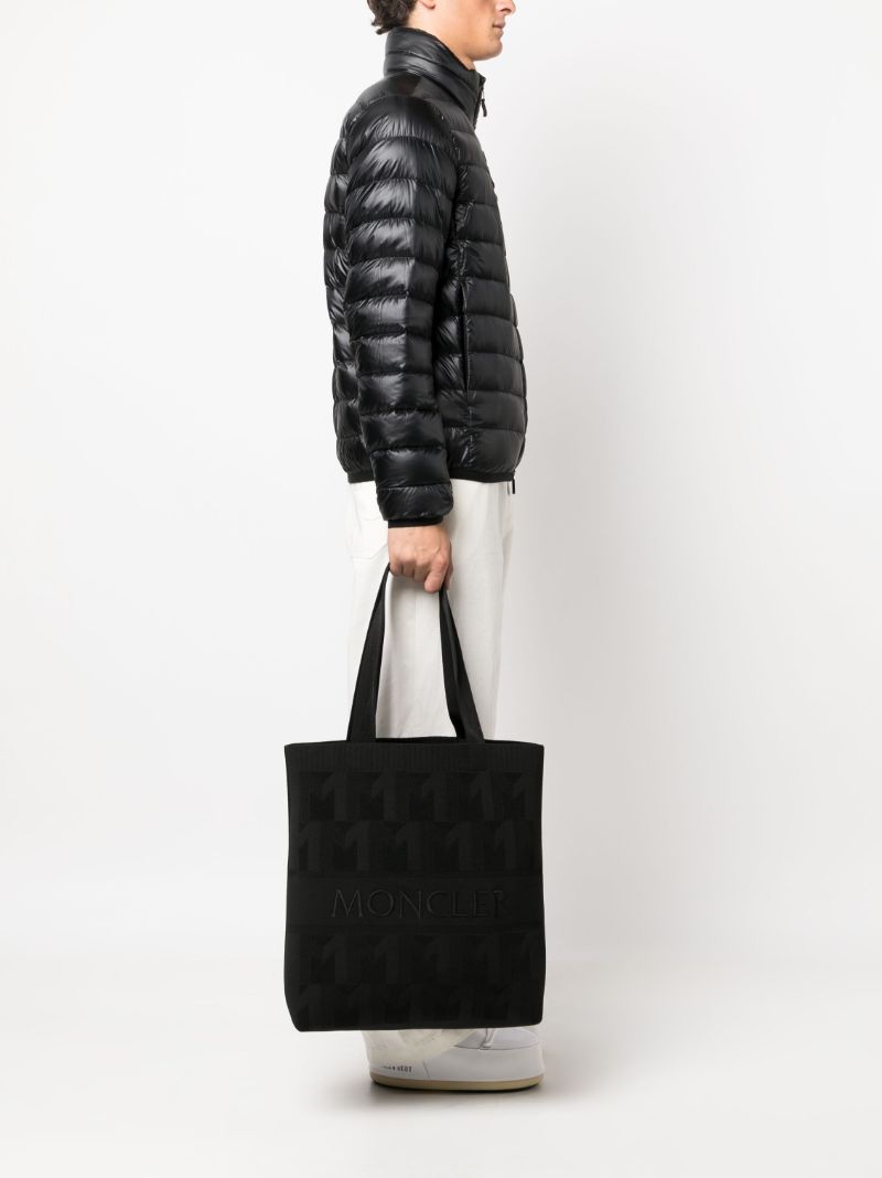 Black Logo-embroidered Tote Bag