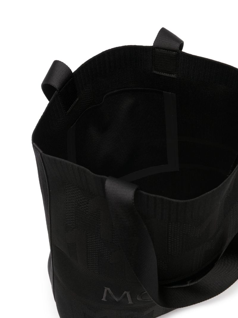 Black Logo-embroidered Tote Bag