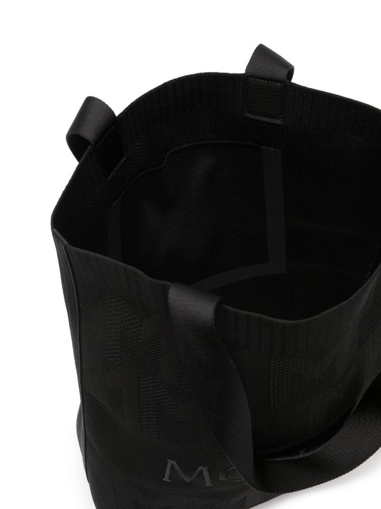 Black Logo-embroidered Tote Bag