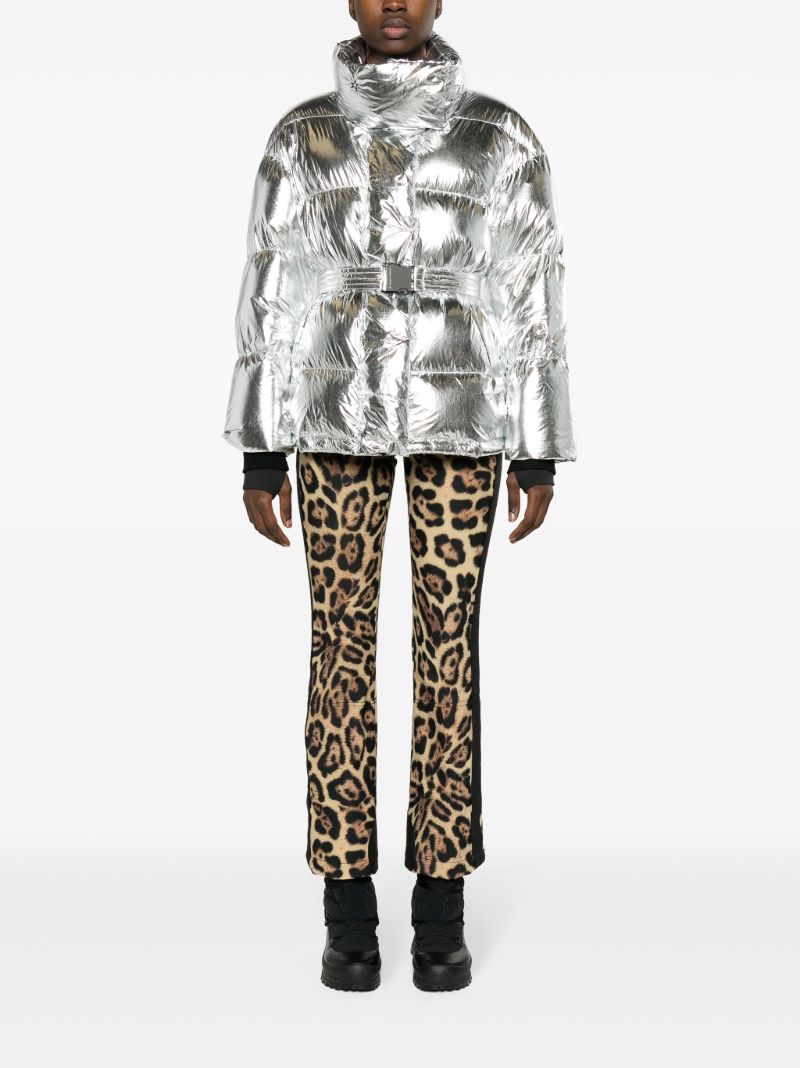 Silver-tone Foiled Puffer Ski Jacket