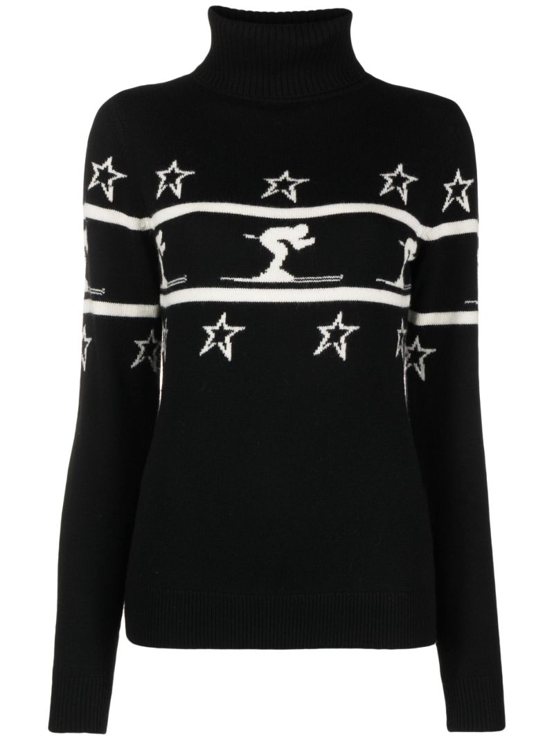 Black Little Skier Merino Sweater
