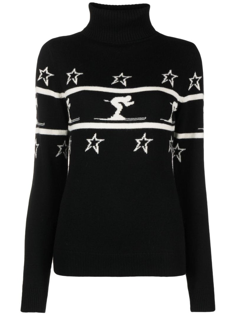 Black Little Skier Merino Sweater