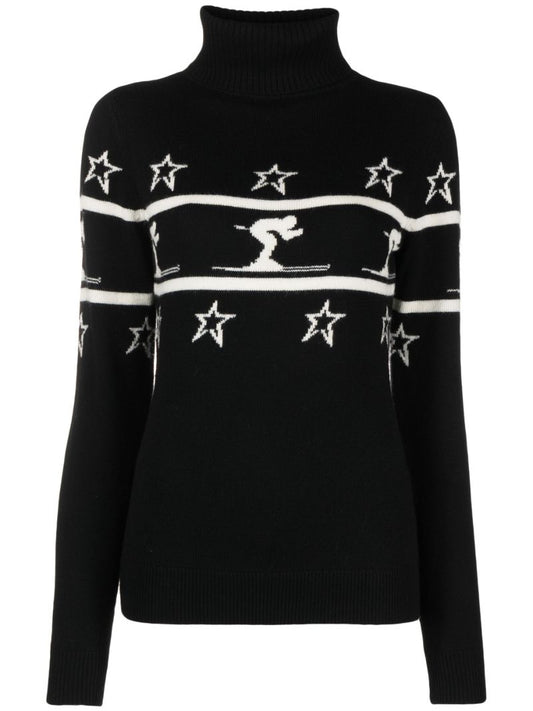 Black Little Skier Merino Sweater