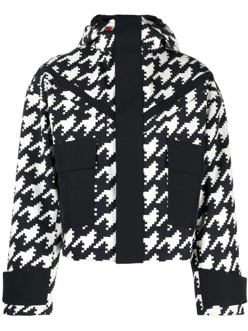 Black Calea Houndstooth-print Padded Jacket
