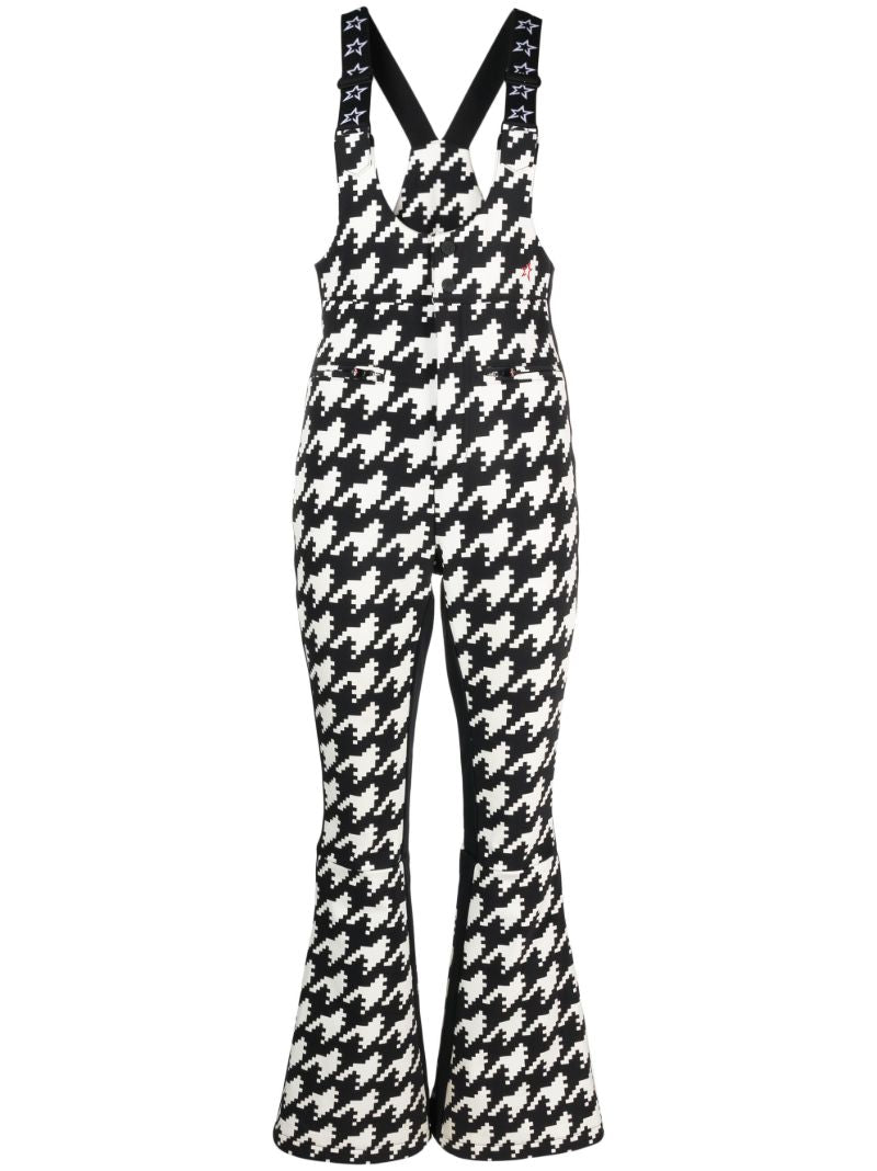Black and White Isola Houndstooth Ski Trousers