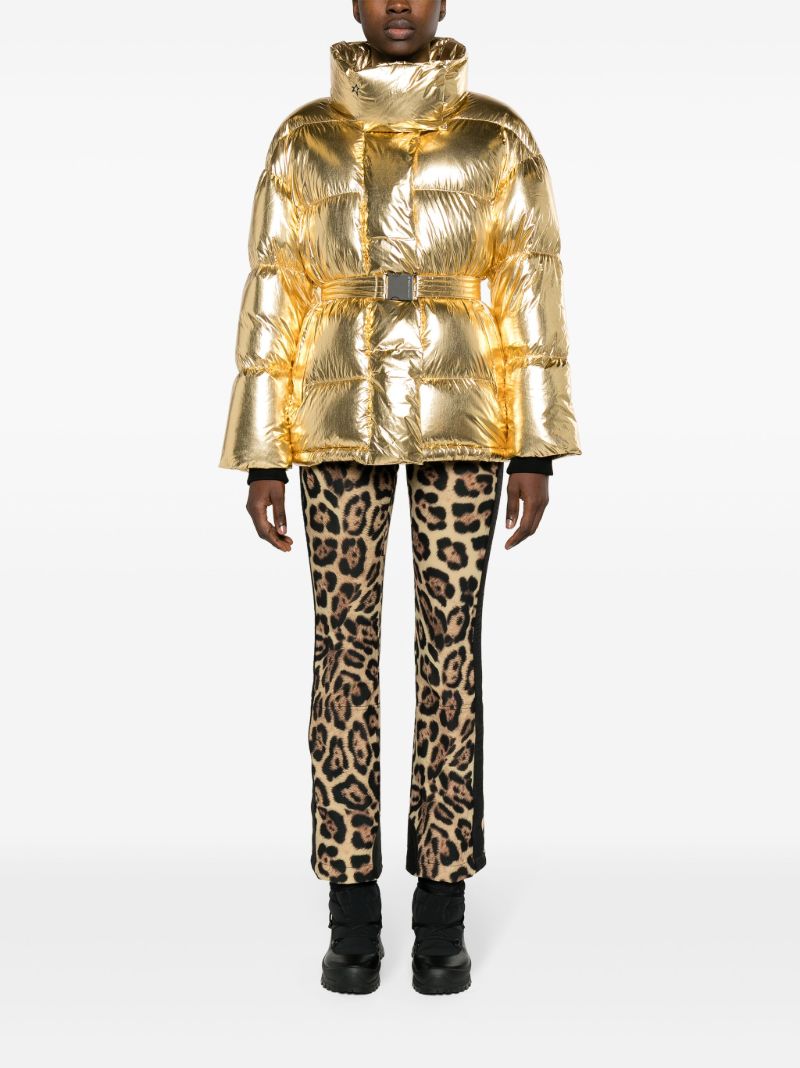 Gold-tone Foiled Puffer Ski Jacket