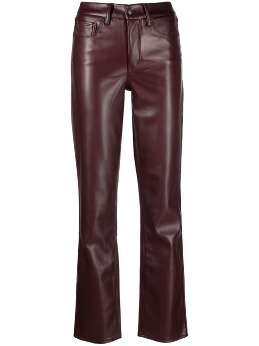 Bordeaux Good Icon Faux-leather Trousers