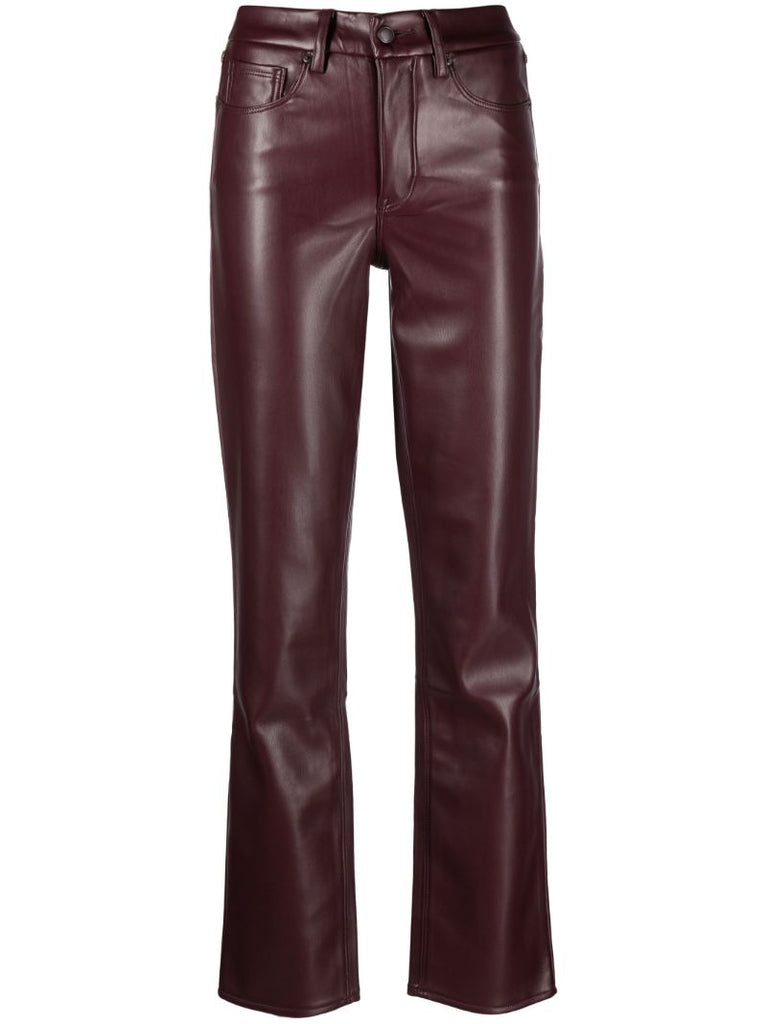 Bordeaux Good Icon Faux-leather Trousers