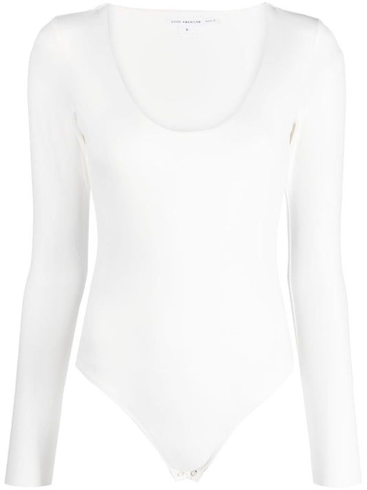 White Scoop-neck Bodysuit