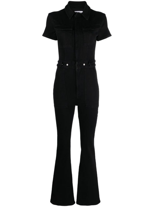 Black Fit for Success Denim Jumpsuit