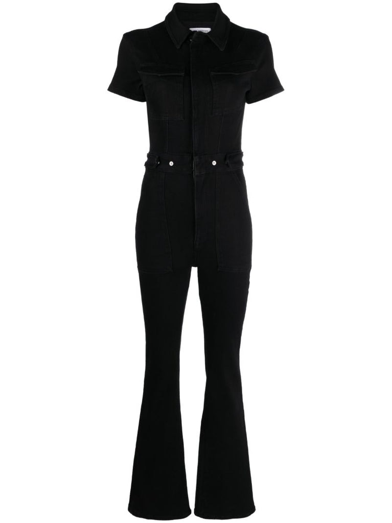 Black Fit for Success Denim Jumpsuit