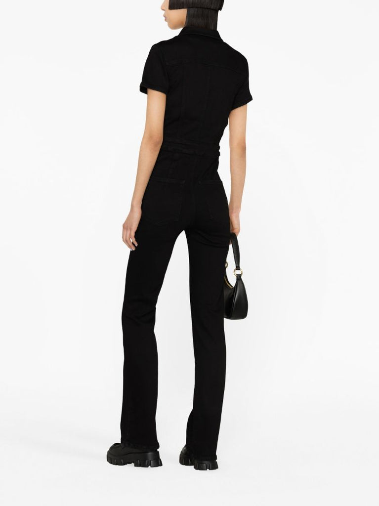 Black Fit for Success Denim Jumpsuit